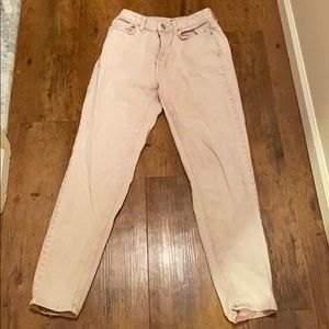 Washed Pink Mom Jeans